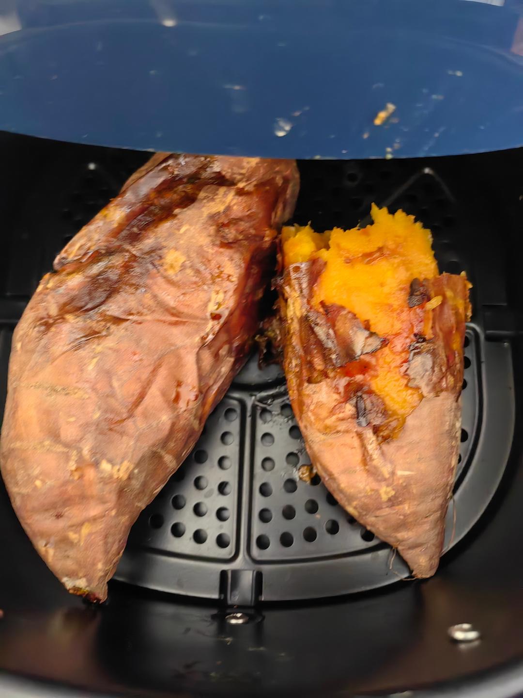 空气炸锅版 烤红薯（2人份）山东烟台的烟薯25超甜！爆糖浆！好吃到根本不想吃别的红薯！