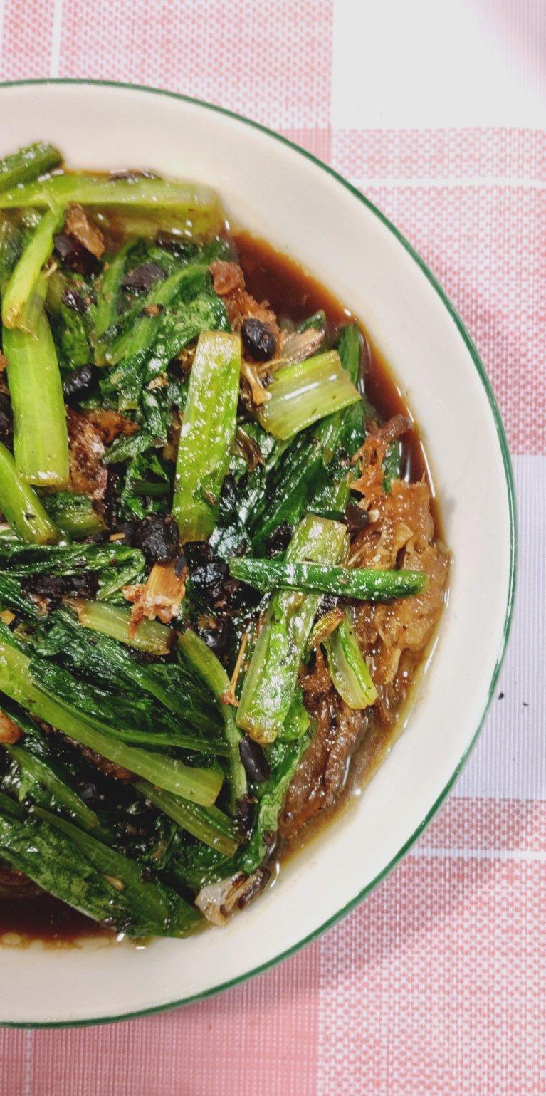 小水做的豆豉鲮鱼油麦菜