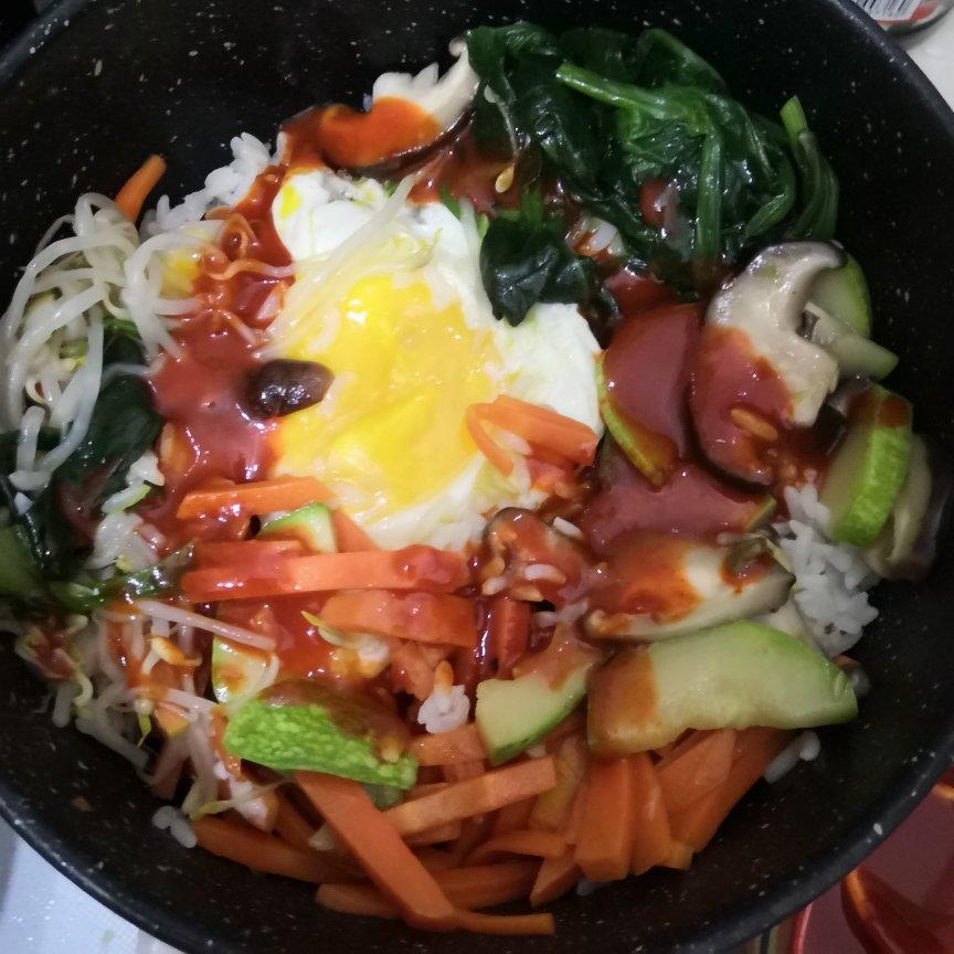 家庭版 简易 石锅/铁锅 韩式拌饭