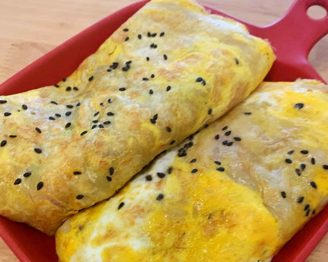 平底锅煎饼果子（自制薄脆）