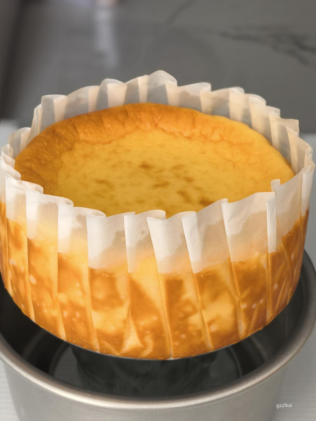 橙香巴斯克芝士蛋糕🍊清新不腻｜快手0失败