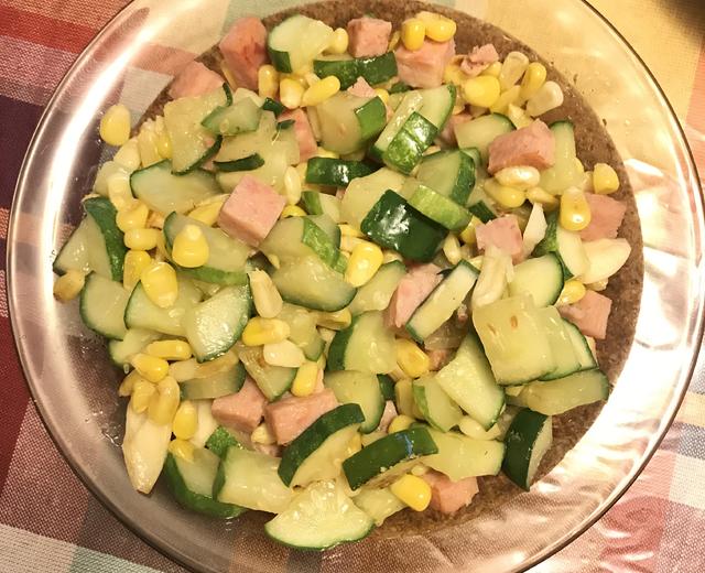 儿童下饭神菜-玉米黄瓜火腿粒的做法