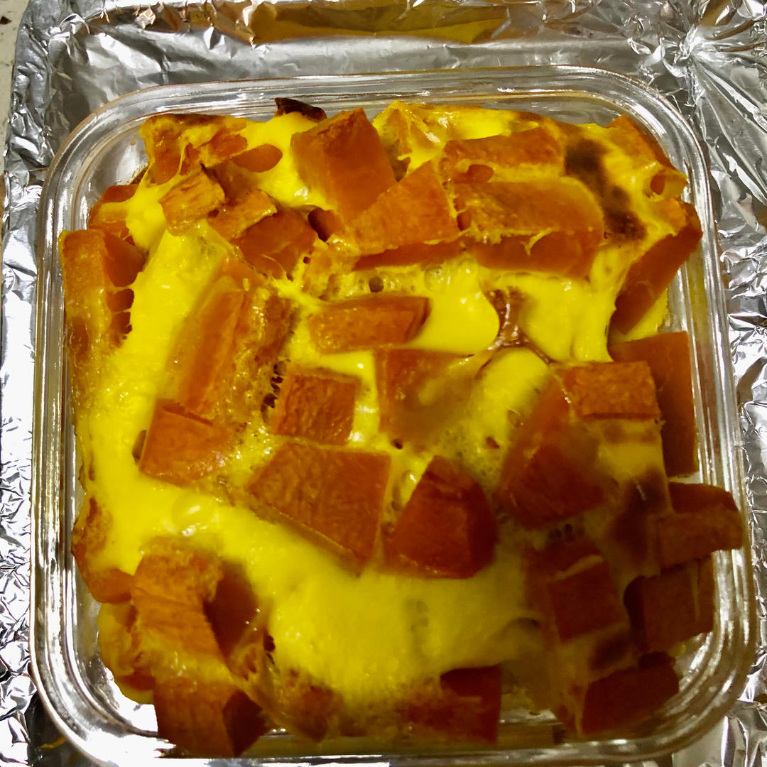 无油无水‼️减肥也能吃的甜品✅低脂蛋奶烤南瓜🎃巨简单