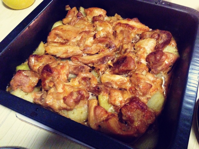 新奥尔良烤鸡腿土豆