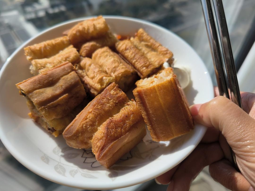 空气炸锅10分钟！油条虾滑的神仙吃法，简单到偷笑