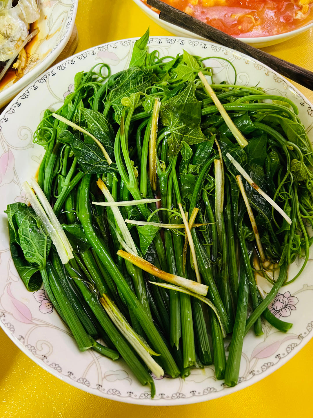 白灼丝瓜尖