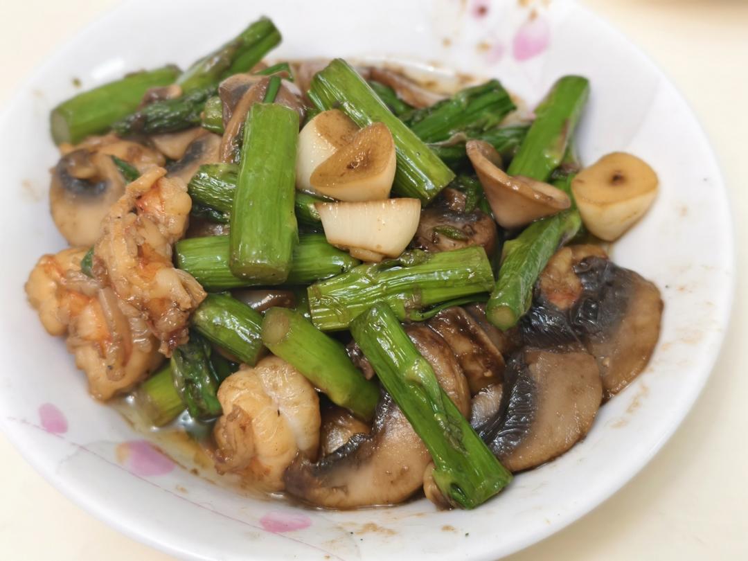 芦笋炒虾仁