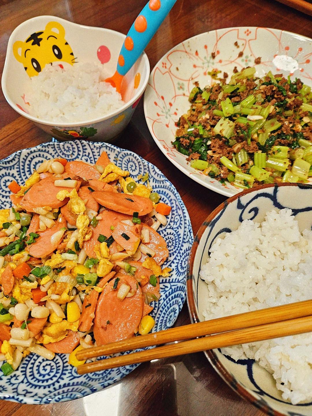 白玉菇炒火腿