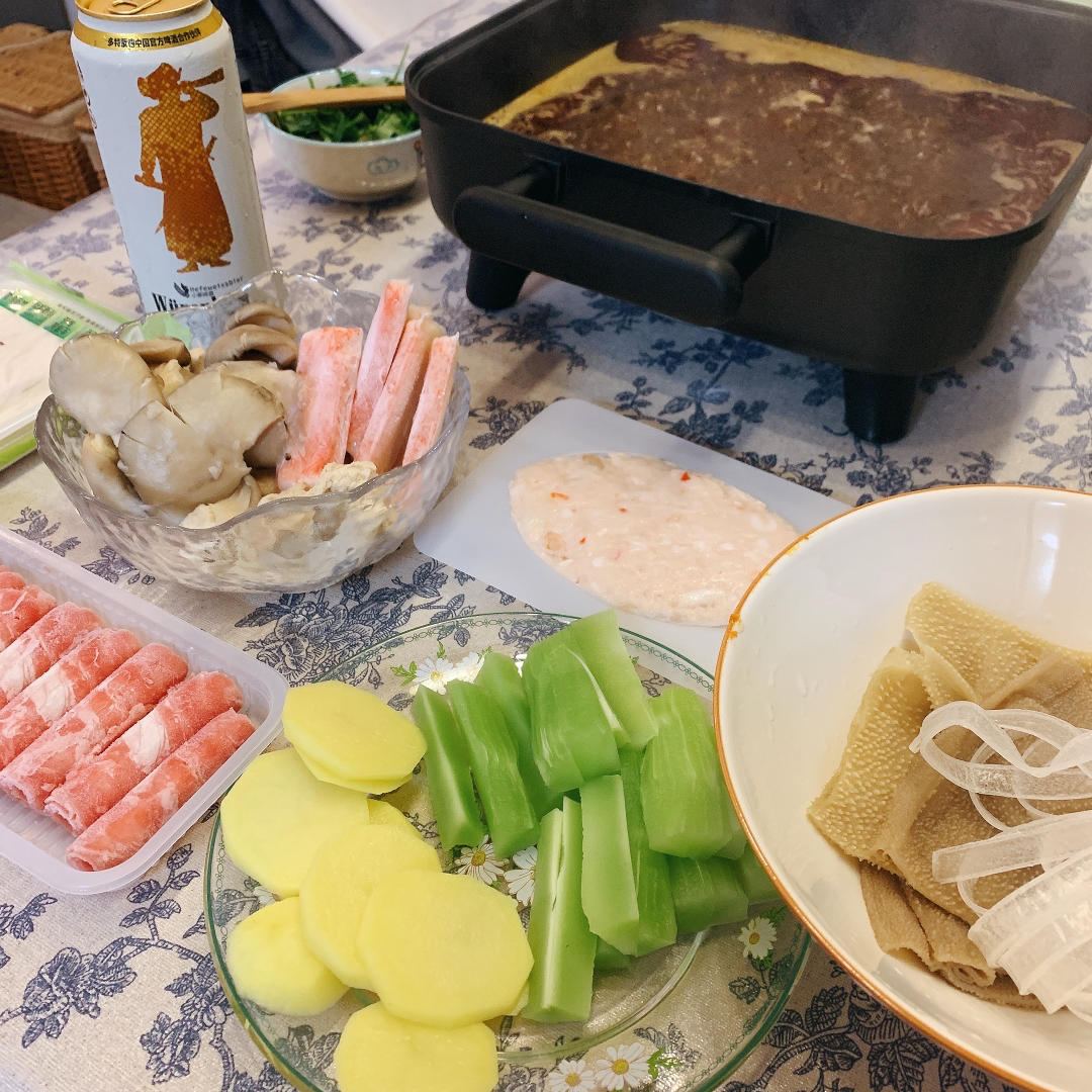 四川火锅家庭版（＃大家做＃里可看底料对比）