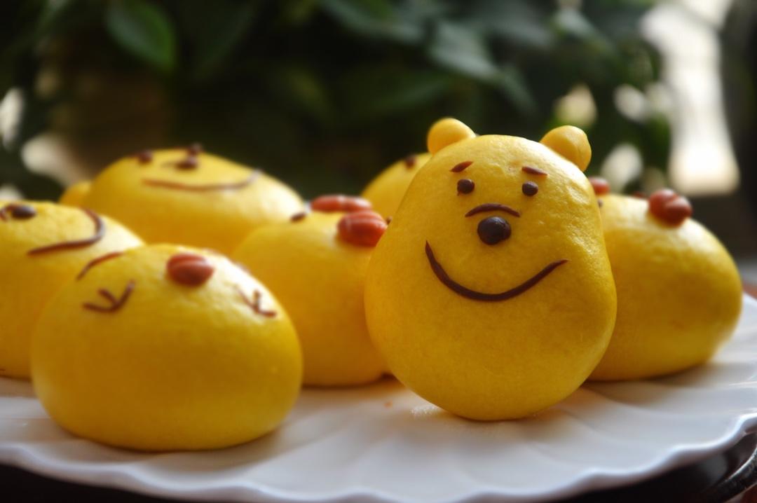 维尼小熊卡通馒头（南瓜馒头）