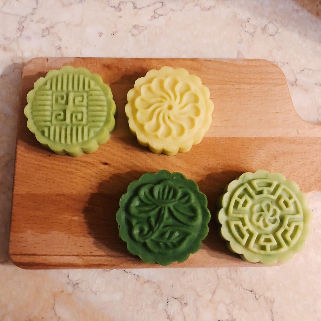 清凉解暑的【绿豆糕】含抹茶蔓越莓口味