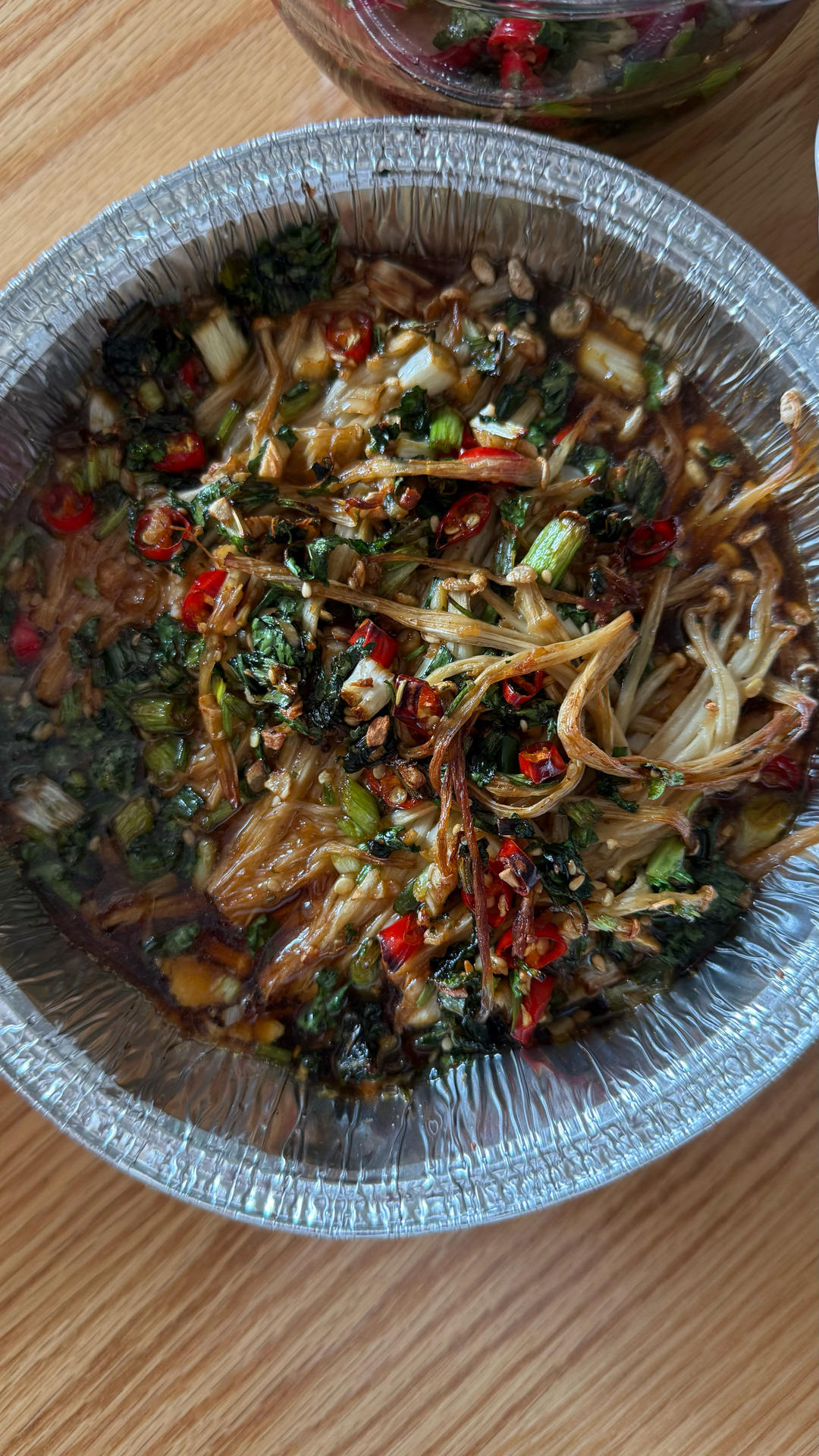 空气炸锅烤金针菇