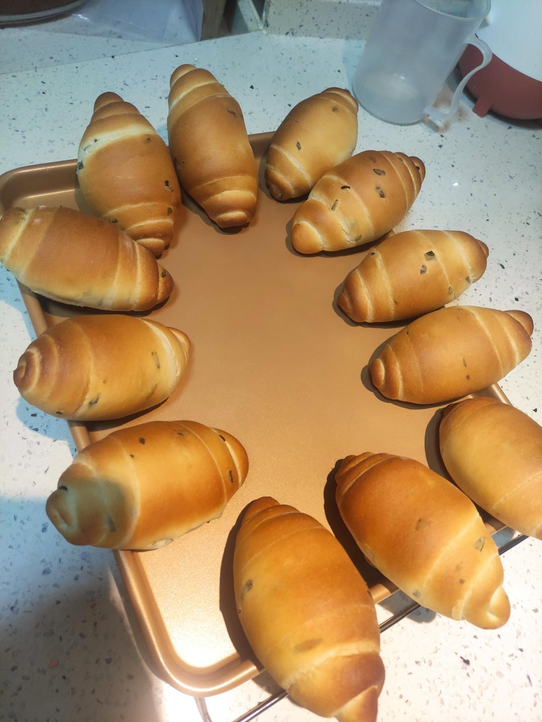 香葱肉松海盐卷