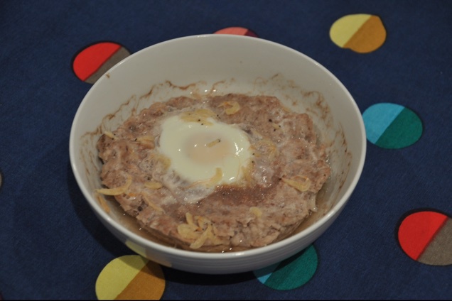 肉饼蒸蛋