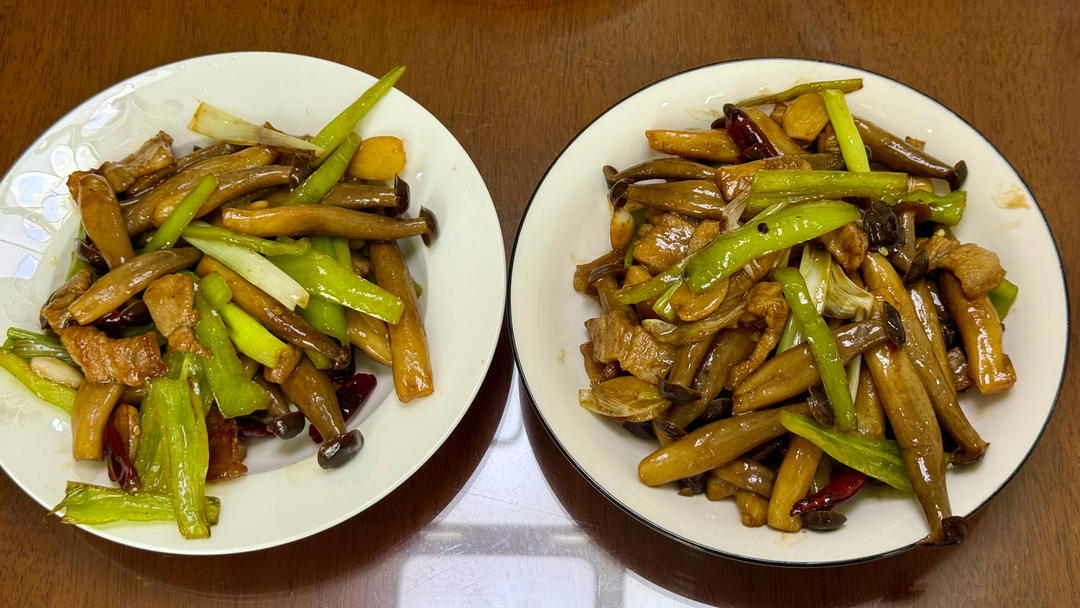 『快手下饭菜』鹿茸菇小炒肉｜简单好吃人人夸👍🏻