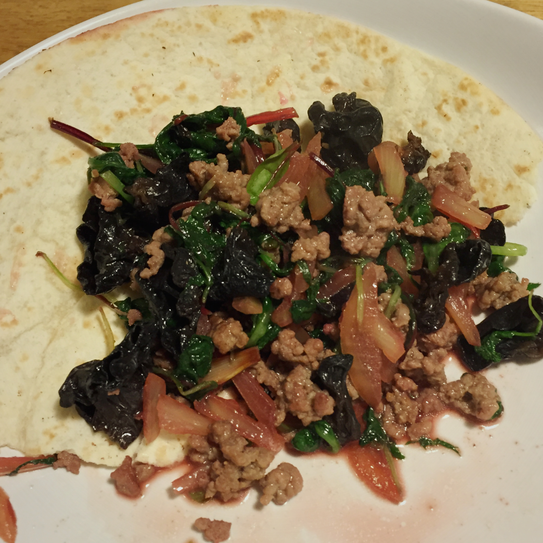 肉丝卷饼