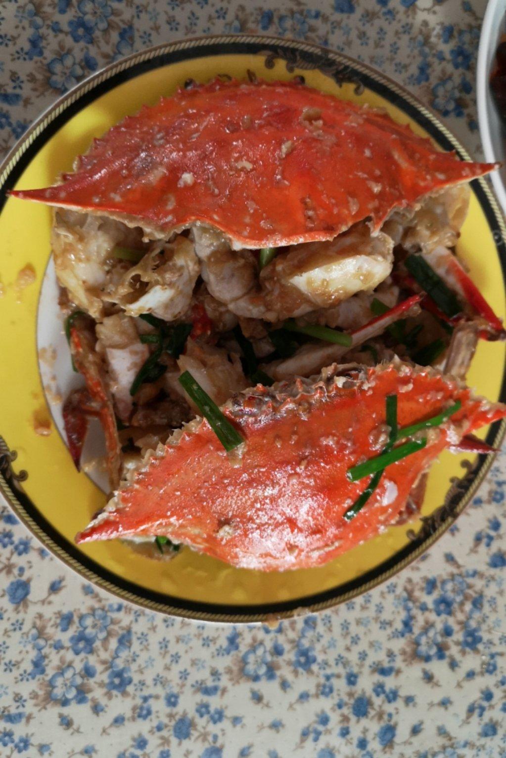 姜葱炒梭子蟹