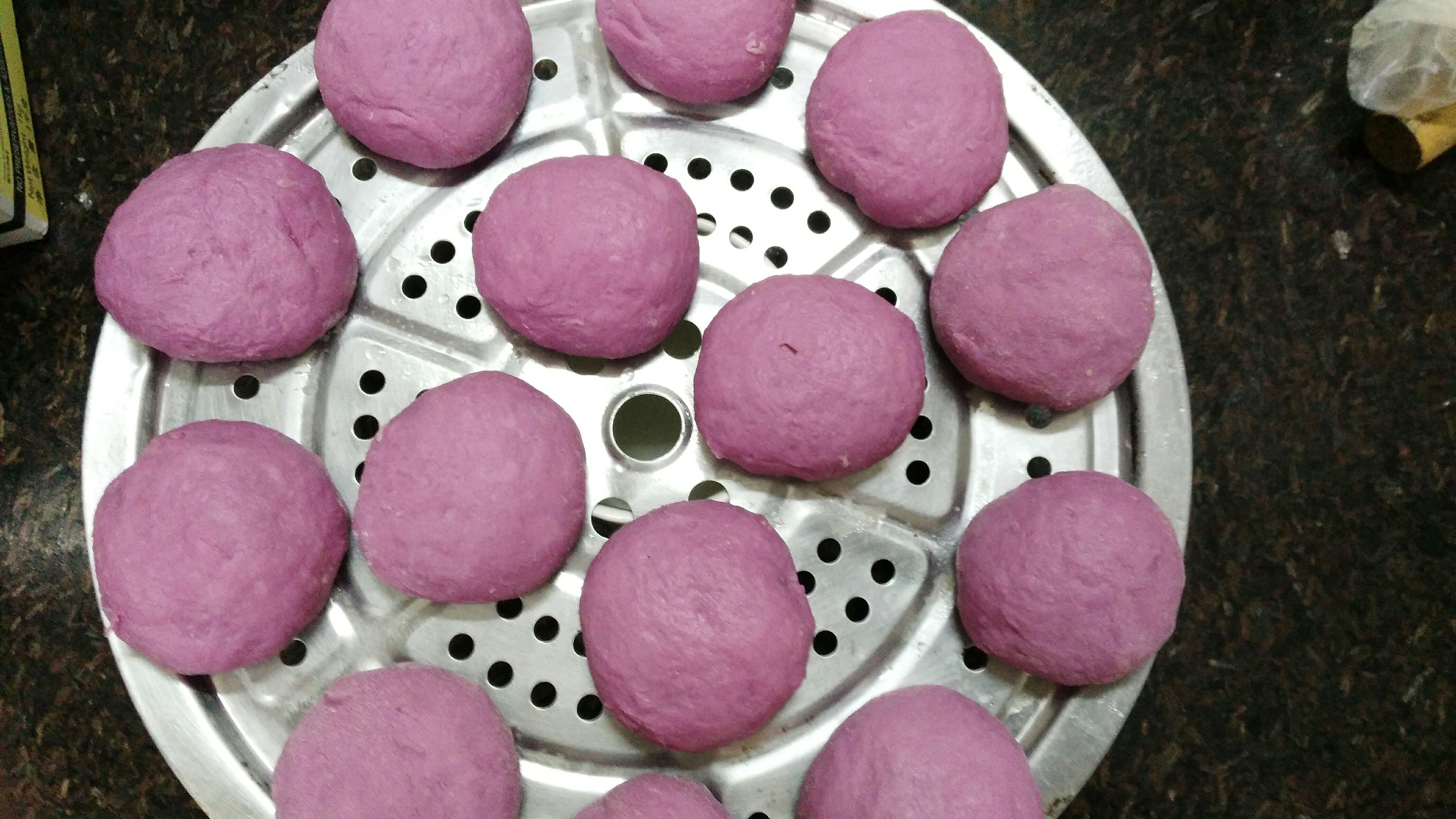 燕麦馅紫薯包的做法