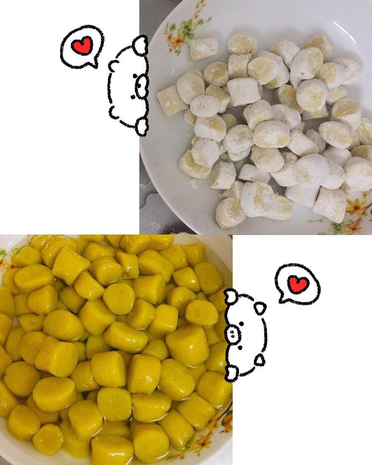 【视频】椰汁芋圆（芋头、红薯、紫薯圆）