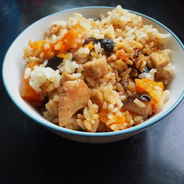 南瓜鸡肉饭
