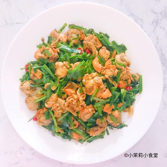 扇贝炒韭菜，神仙搭配的一道菜的做法