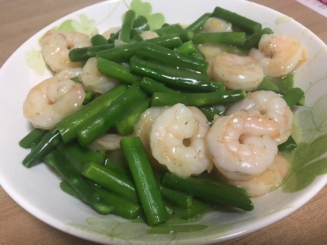 芦笋炒虾仁