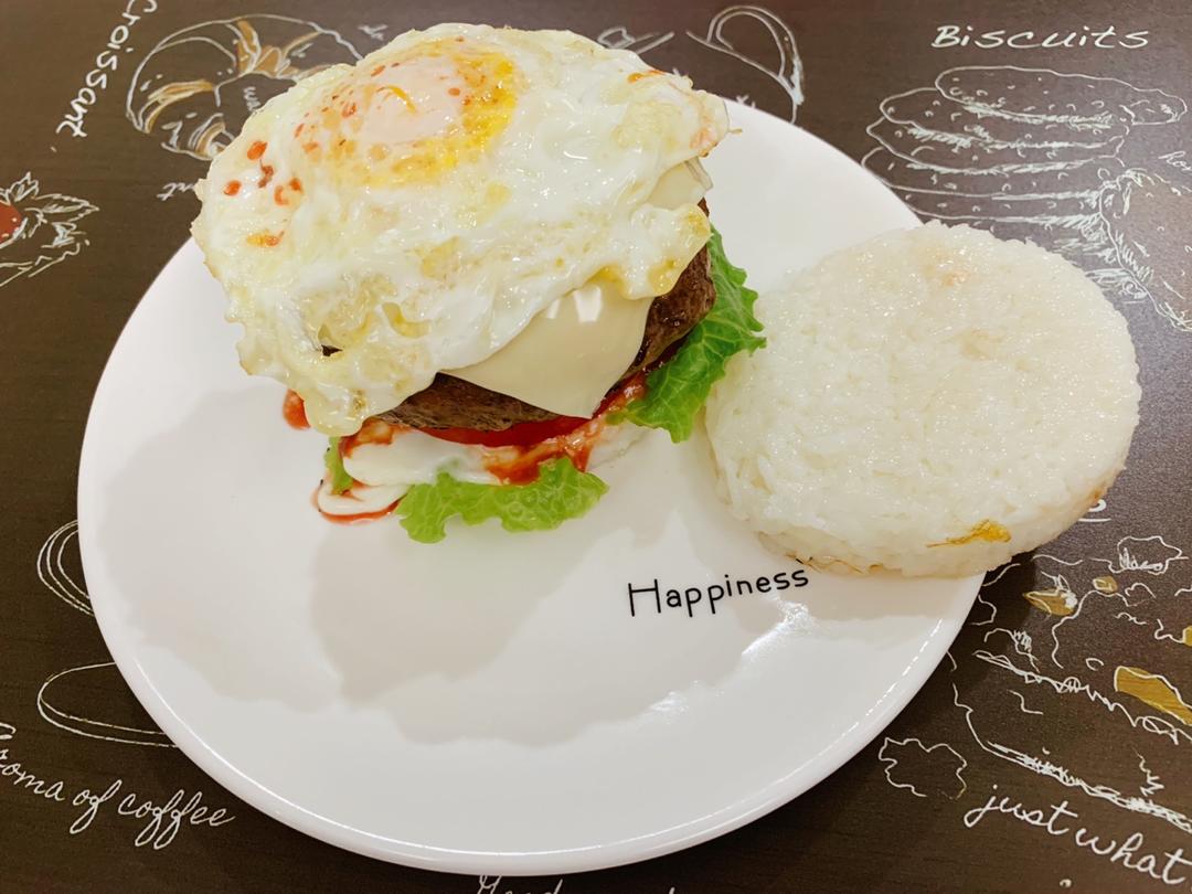 姜汁牛肉米汉堡
