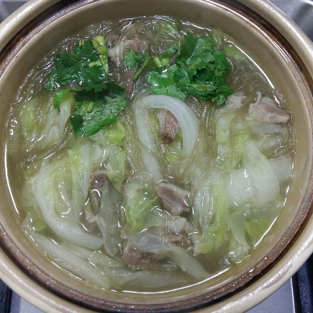 牛肉白菜粉丝锅的做法