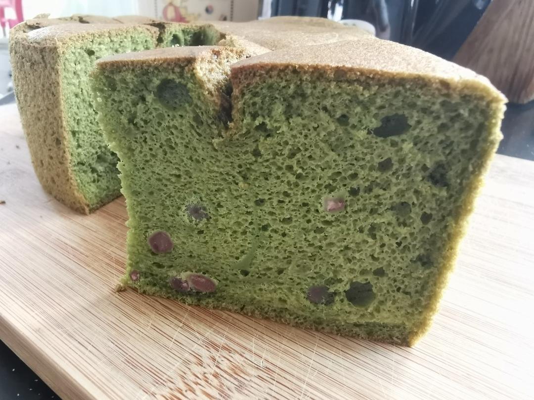 细腻绵软抹茶红豆戚风【附蜜红豆分布均匀小技巧】