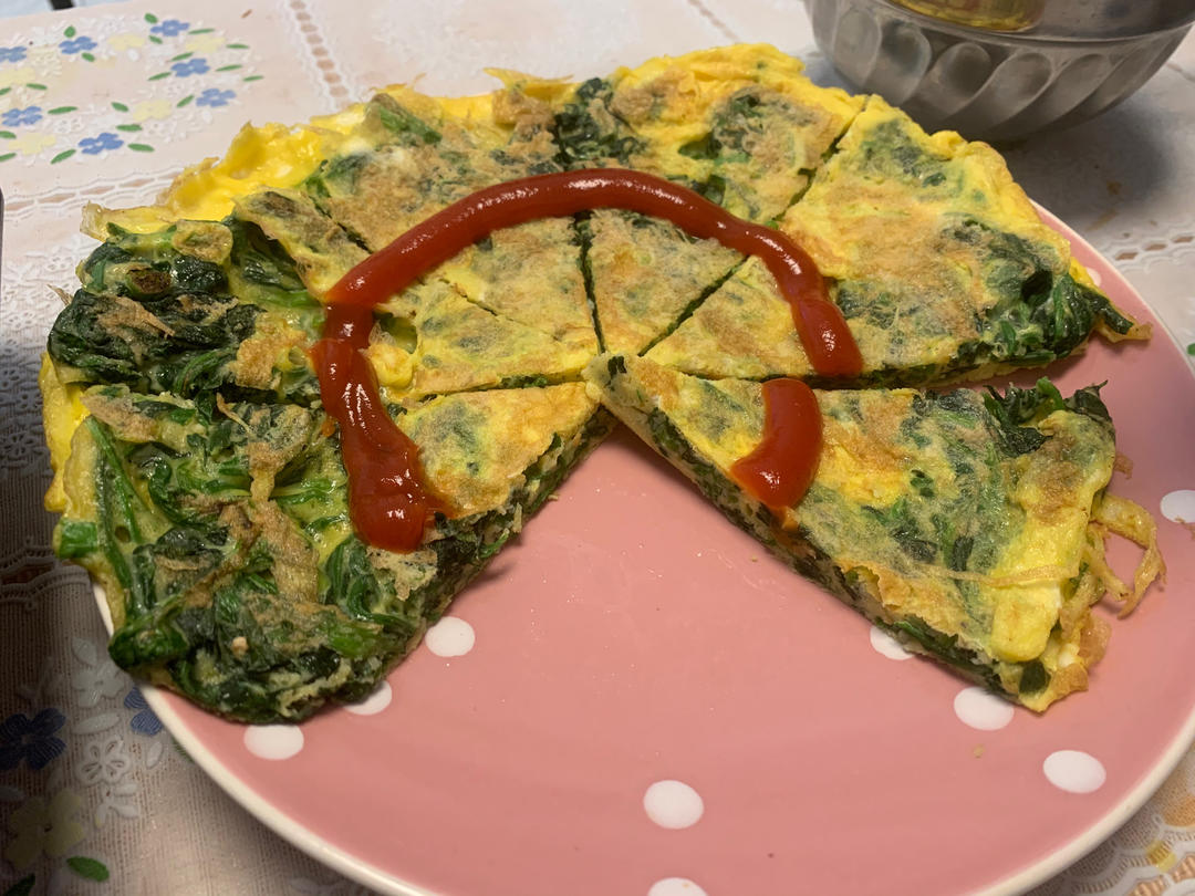 菠菜鸡蛋饼