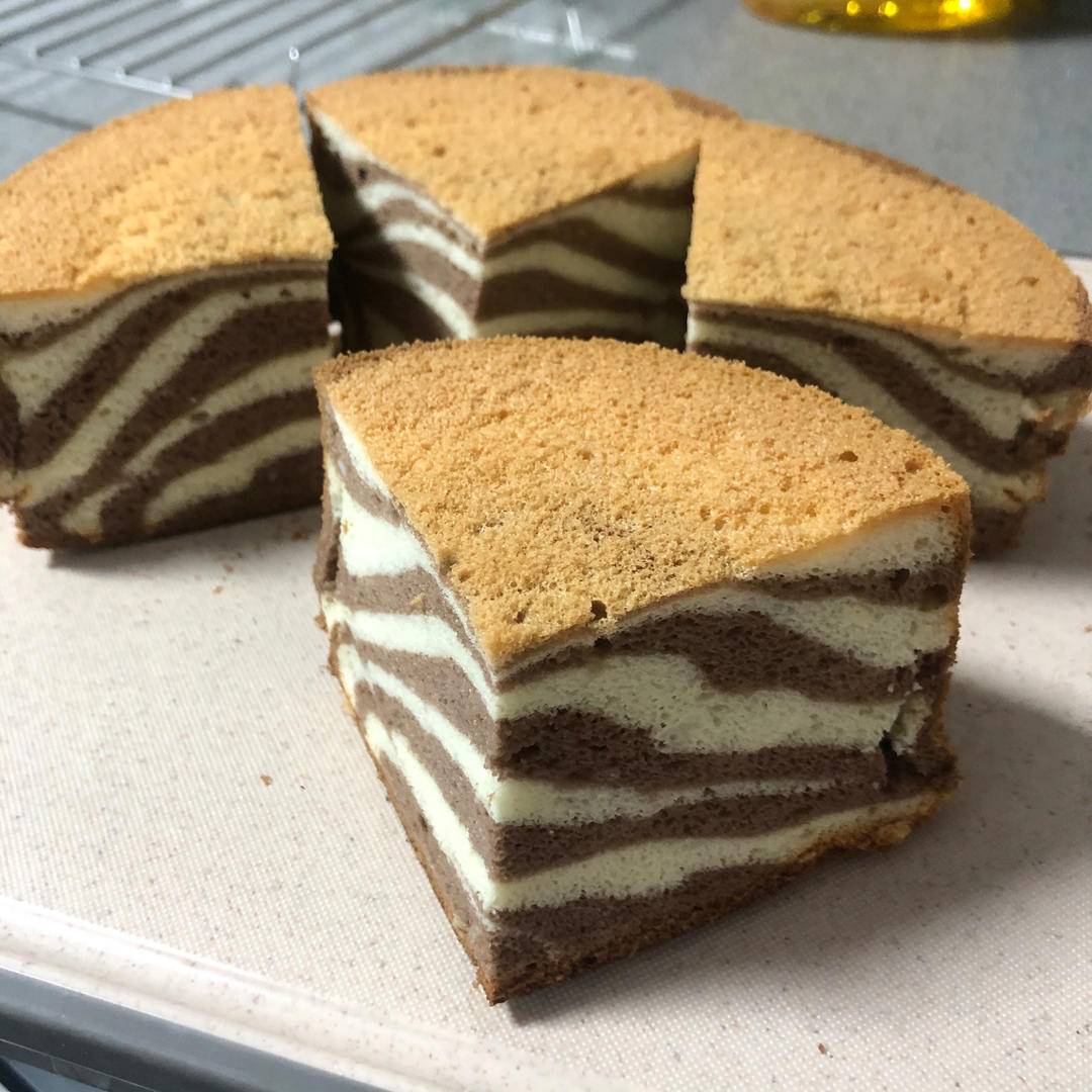 可可味——斑马纹戚风蛋糕