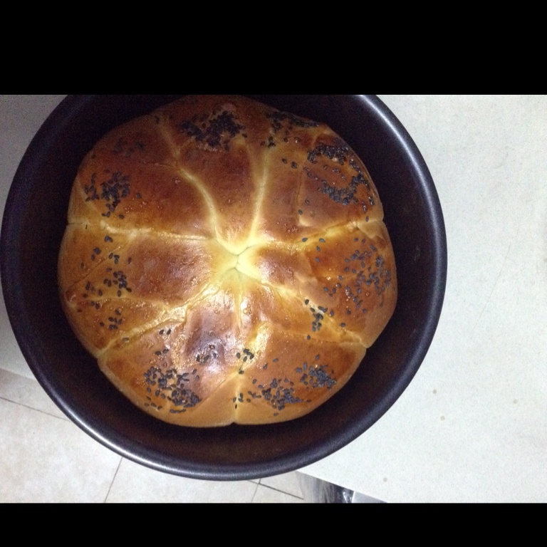 皇冠花朵面包（面包机版和面）