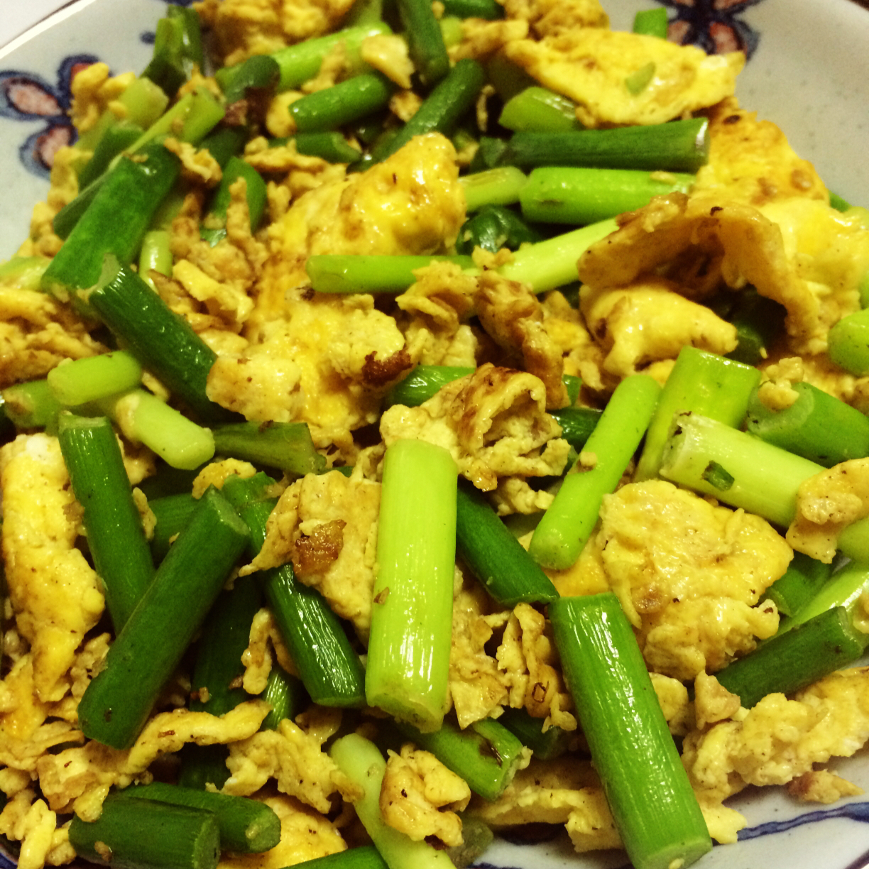 蒜薹炒鸡蛋