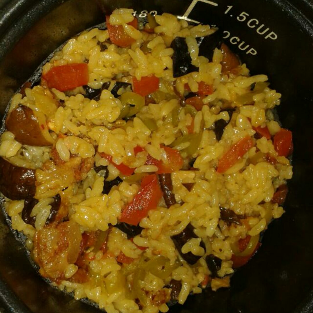 电饭锅版香菇腊肠饭