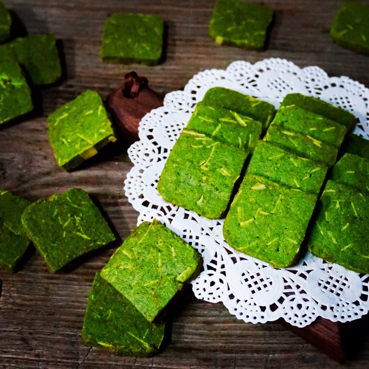 1c冰冰做的抹茶杏仁饼干