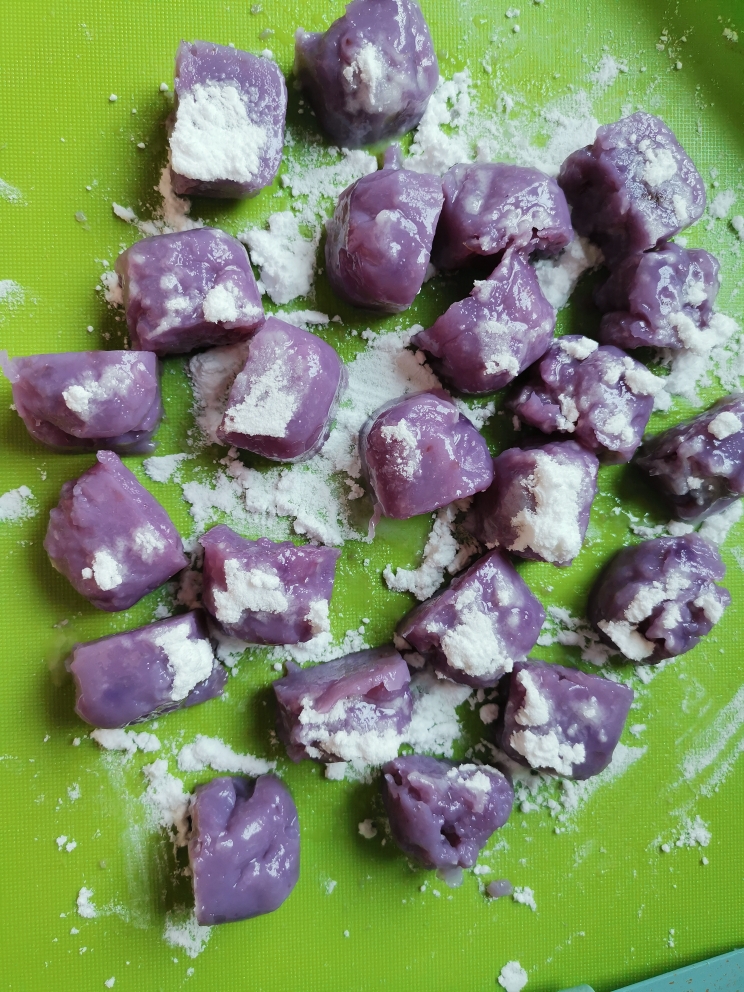 小白做紫薯甜品2（牛奶紫薯小方）的做法 步骤11