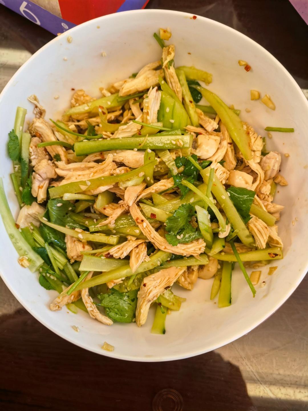 鸡胸肉这样做巨好吃❗️凉拌鸡丝😋低脂高蛋白