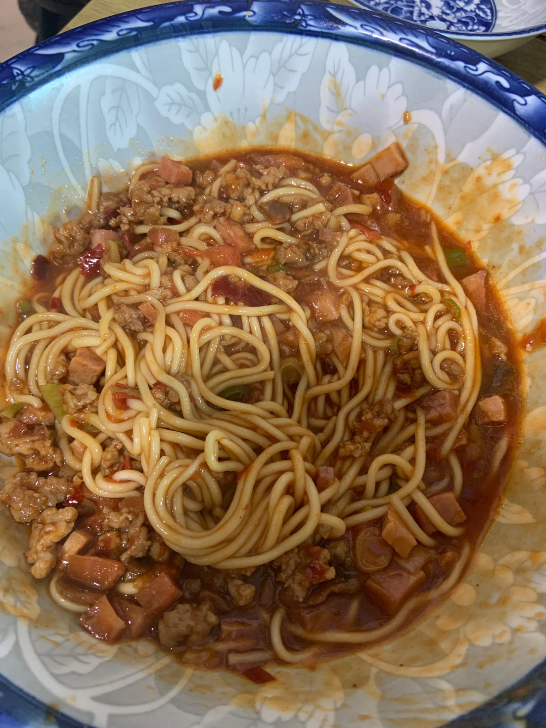 🍅西红柿肉末🍆茄子焖面🍜含泪吃了两大碗