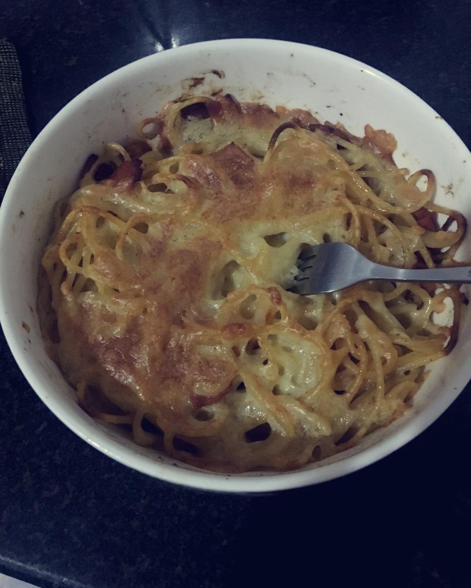 芝士焗番茄培根意面