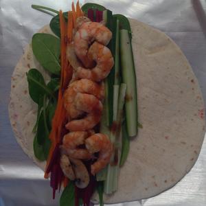 照烧虾仁卷Teriyaki Prawns Wrap的做法 步骤3