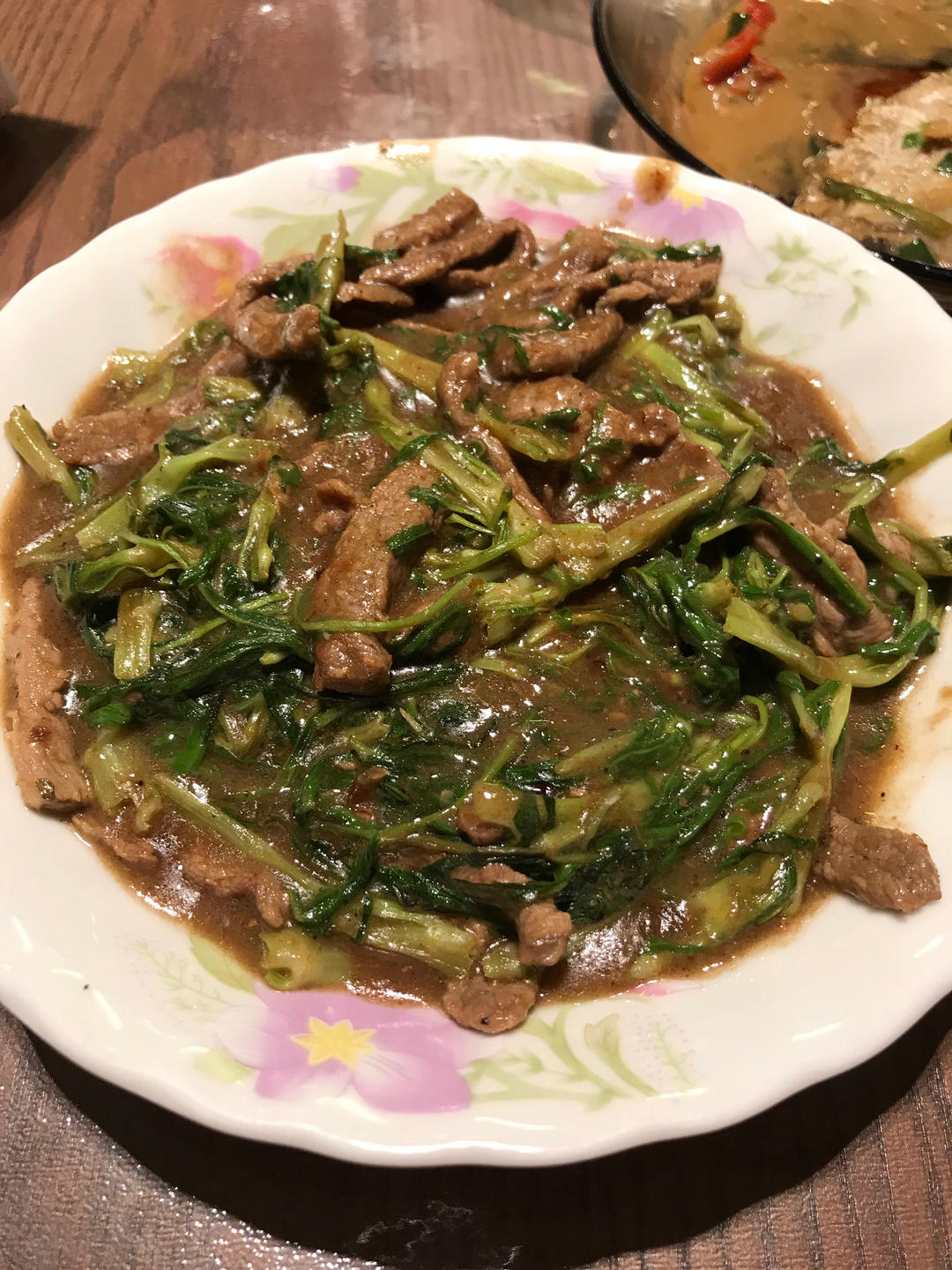 超下饭～沙茶牛肉空心菜