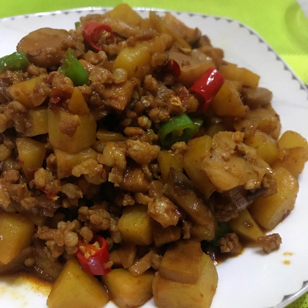 ㊙️香菇土豆肉沫拌饭❗️比外卖还好吃