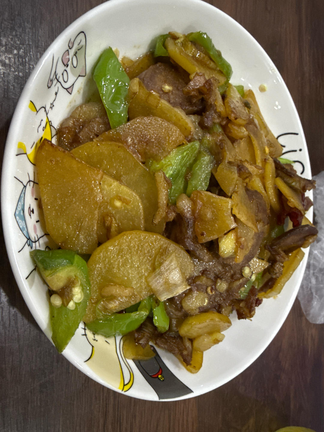腊肠炒土豆