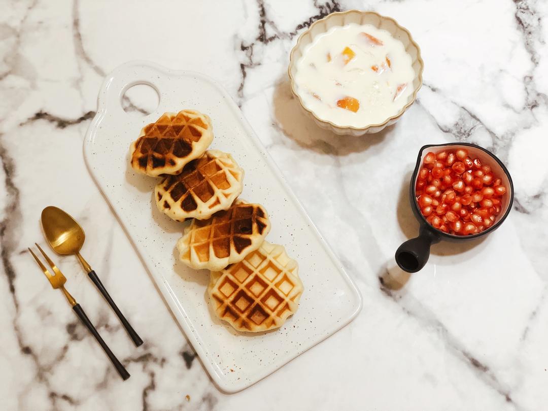 红糖麻薯华夫饼