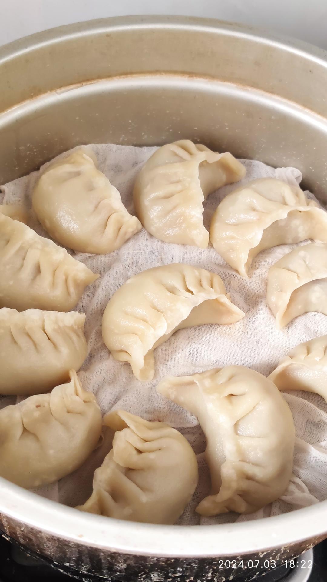 素馅烫面大蒸饺