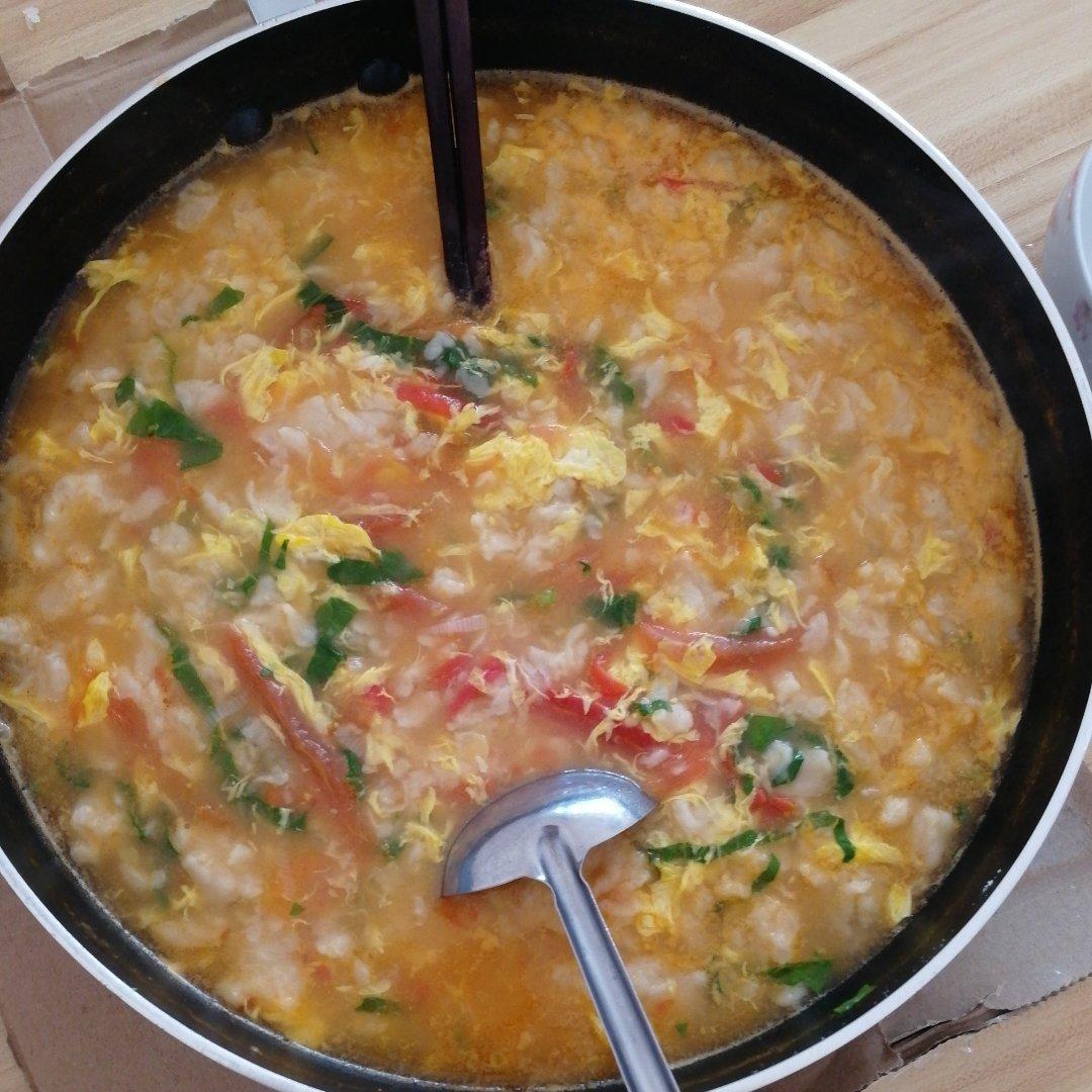 西红柿鸡蛋疙瘩汤