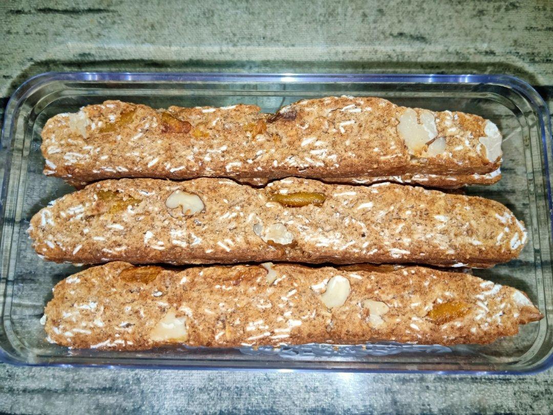 【健康零食】燕麦坚果意式脆饼