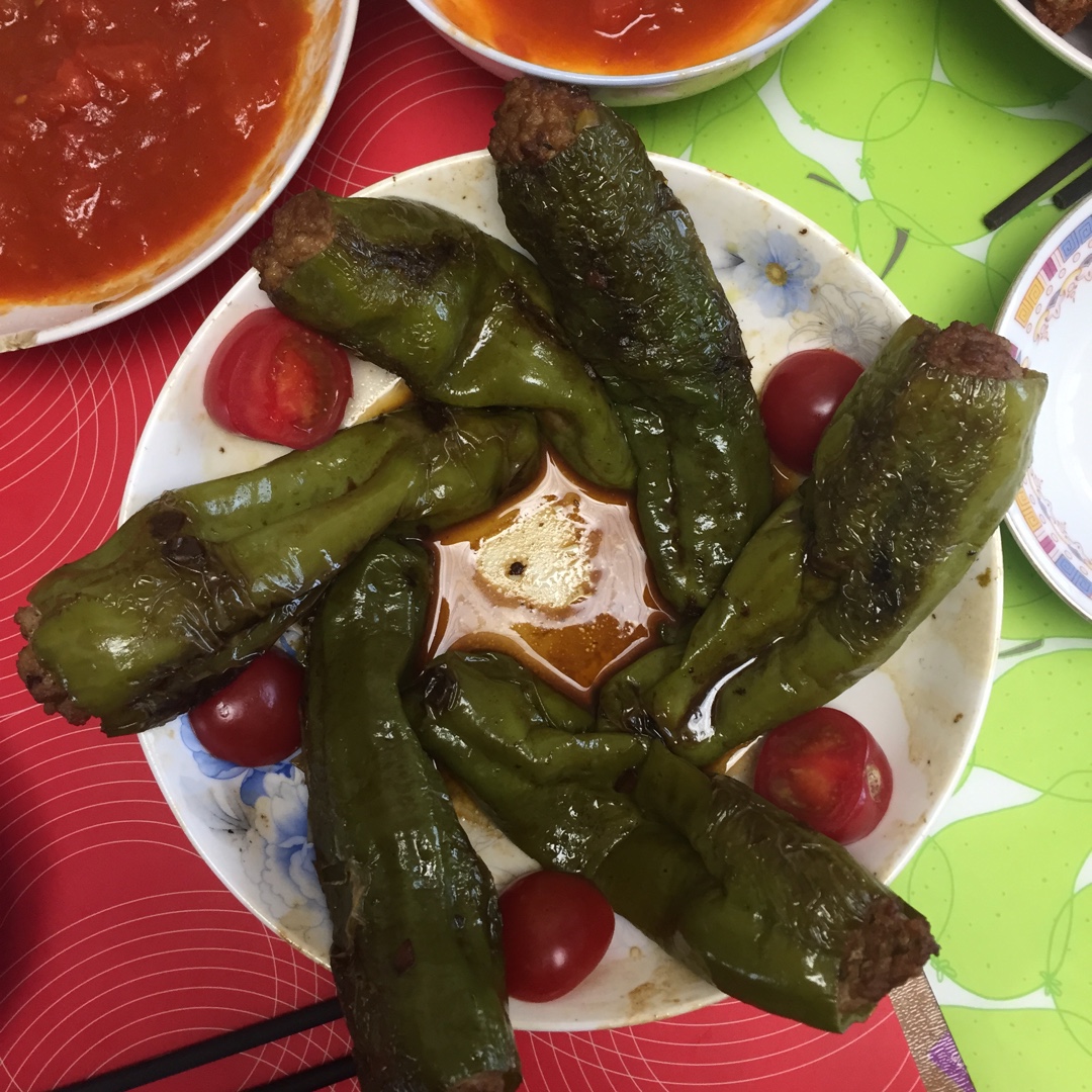 肉馅辣椒-新手下厨 stuffed Chili pepper