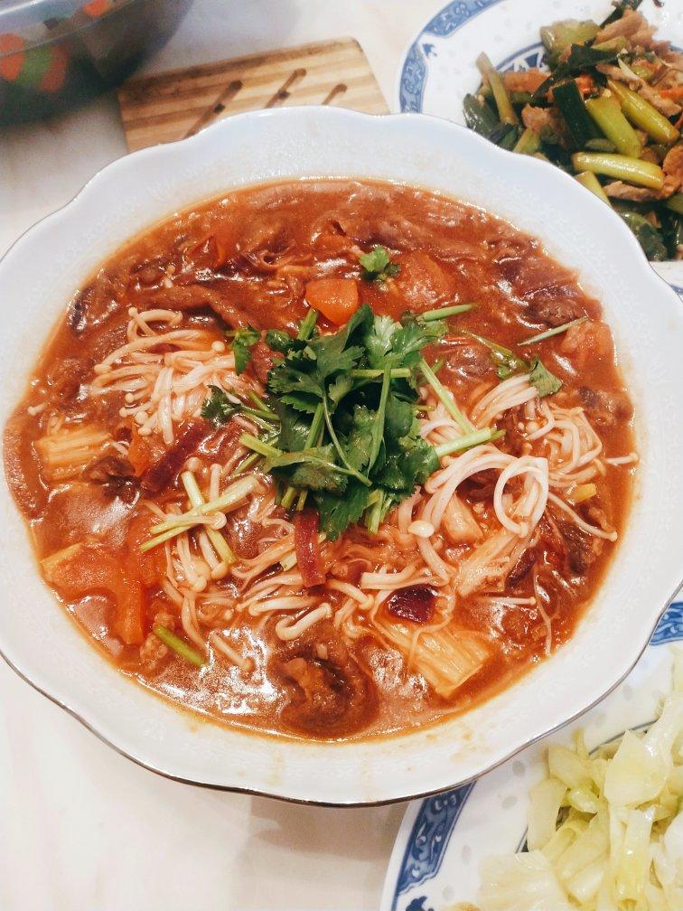 番茄肥牛金针菇