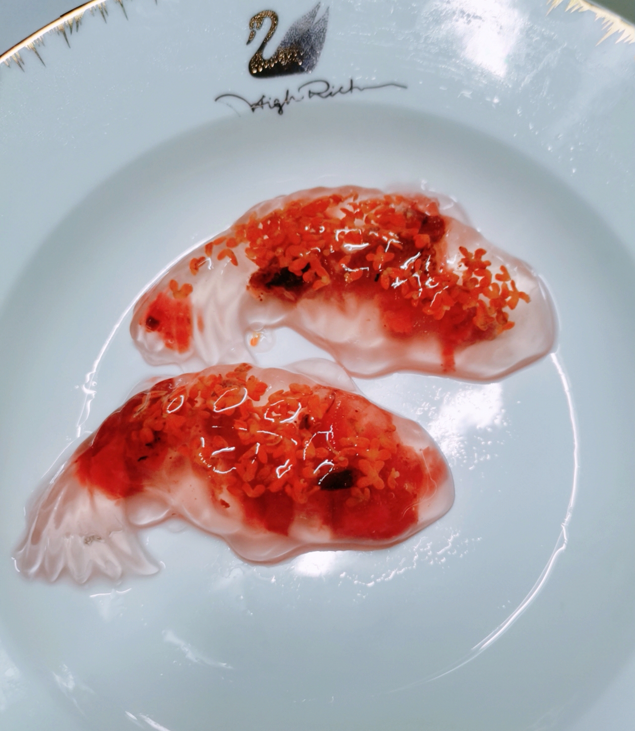 年夜饭桌上最惊艳的压轴甜点：桂花枸杞琉璃鱼